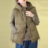 Women Light Weight Thermal Seamlessly Loose Sleeveless White Duck Down Jacket Waistcoat All Match Chic Stand Collar Vest