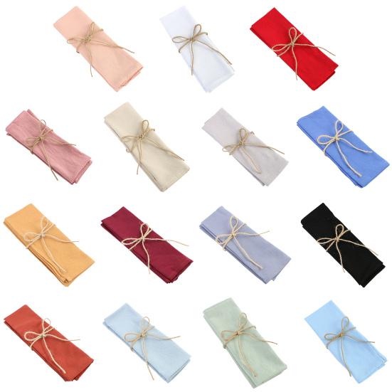 Деревенский Бохо Мягкие Тканевые Салфетки Хлопок Прекрасное Исполнение Однотонные Рождество Свадьба Обеденные