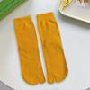1 пара женских носков, однотонные, с двумя пальцами, мягкие, высокоэластичные, противоскользящие, с защитой лодыжки, впитывающие пот, осенне-зимние носки