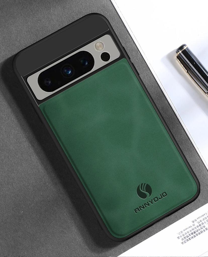 Матовый чехол из искусственной кожи для Google Pixel 8 Pro 7 Pro 7A 6A Встроенный металлический автомобильный держатель противоударная задняя крышка для Pixel 8Pro 7Pro