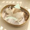Woven Straw Cats  Indoor Pet Furniture Multifunctional Post Natural Straw Bedding for Small Dog and Cats Cotton Rope Bed