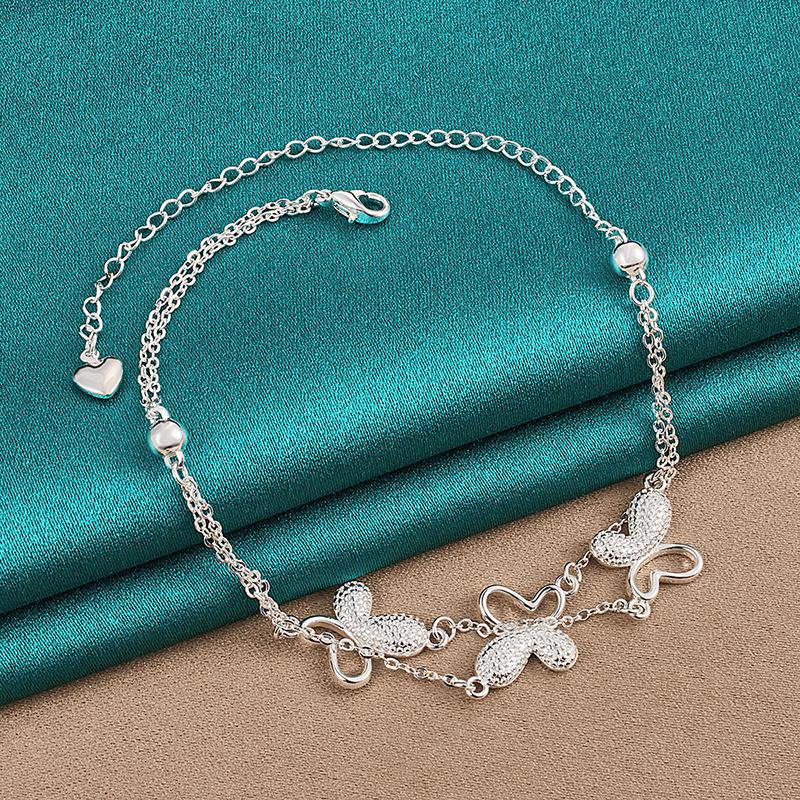 Романтический браслет-бабочка в подарок, серебряные модные украшения