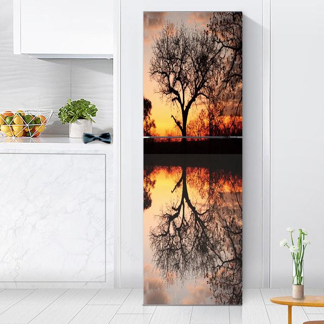 Наклейки с розами на холодильник, обои для кухни, виниловый плакат, наклейка на холодильник, домашний декор, спальня, новогоднее украшение