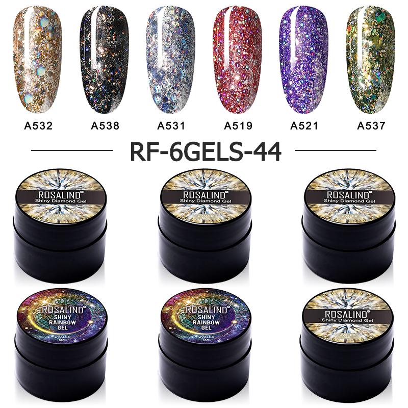 ROSALIND 5ml Nail Polish Nail Print Shiny Platinum Gel Polish Kit