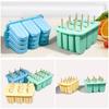 Silicone Ice Pop Molds 12 Cavity With Lid For Homemade Frozen Treats