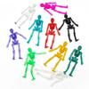 10/20/30Pcs Halloween Skeleton Stretch Toy Anxiety Stress Relief Portable Soft TPR High Elastic Colorful Skeleton Toy Party Favors Supplies