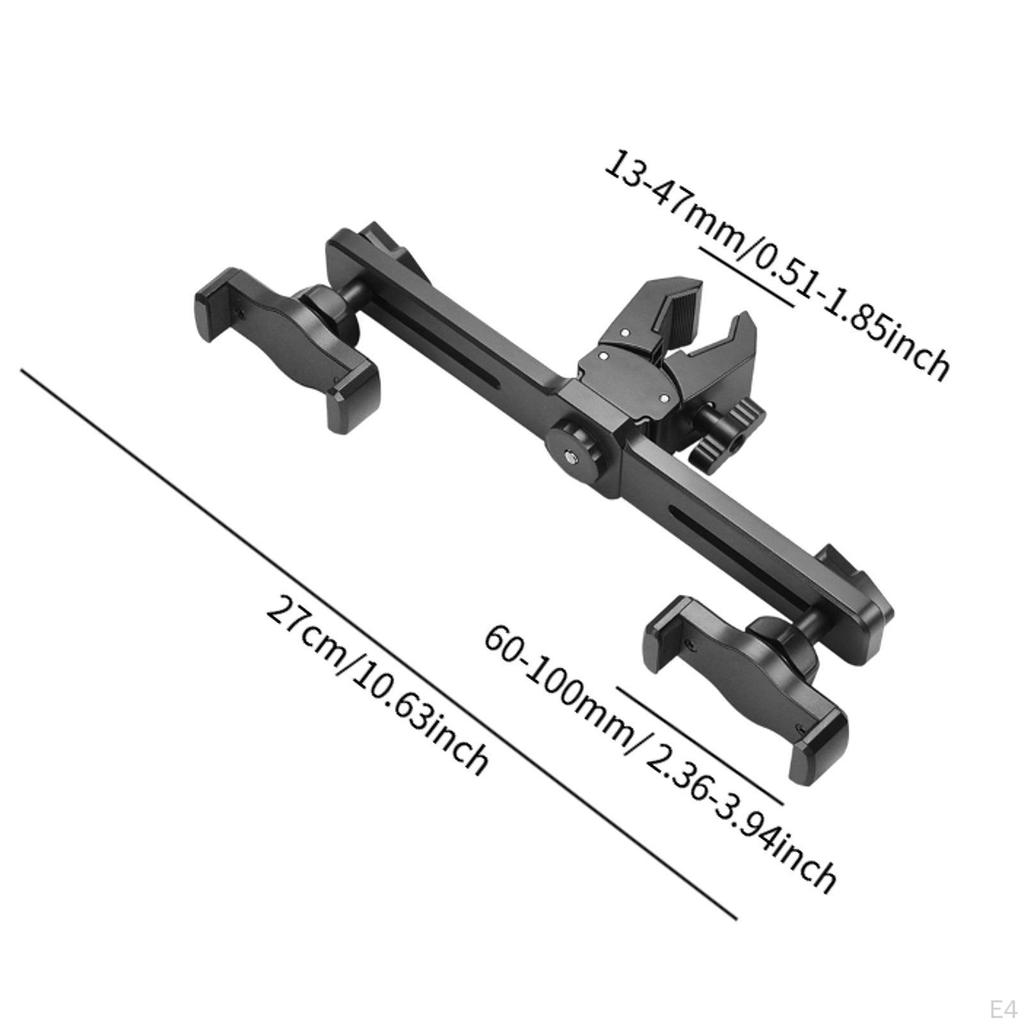 Phone Holder Bracket,Lightweight Portable Sturdy Tripod Mount Smartphone Clamp for Vlog