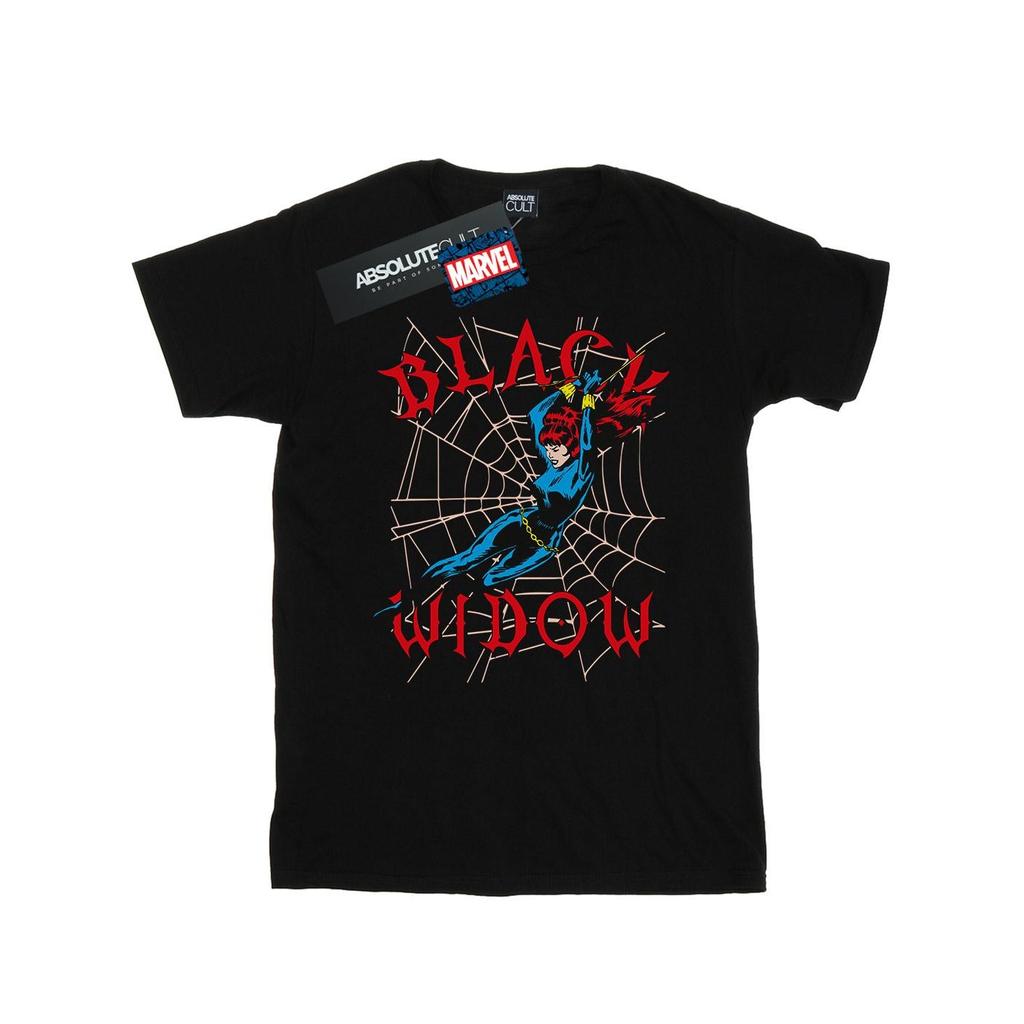 Marvel Mens Black Widow Web T-Shirt
