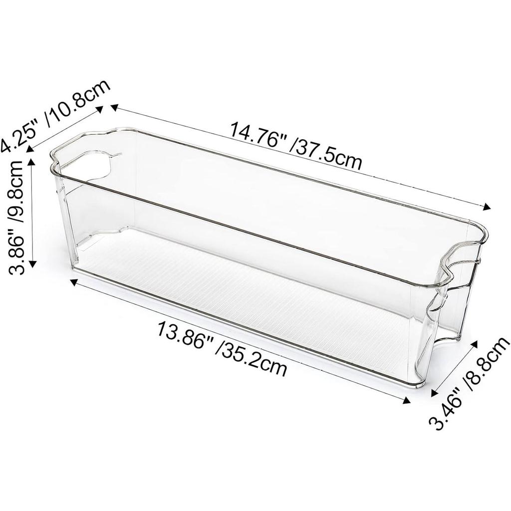 Контейнер для хранения грудного молока, набор из 4 предметов, прозрачные контейнеры для морозильной камеры и холодильника, пластиковые контейнеры для хранения, ширина 4,3 дюйма, длина 14,7 дюйма