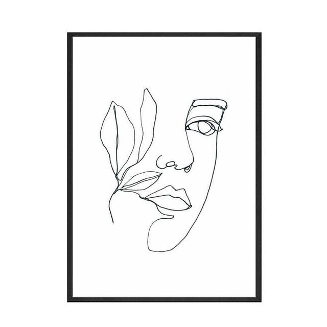Nordic Style Print Scandinavian Flower Wall Art Painting Line Draw Face Canvas Poster Decor Pictures Minimalist Home Decoration