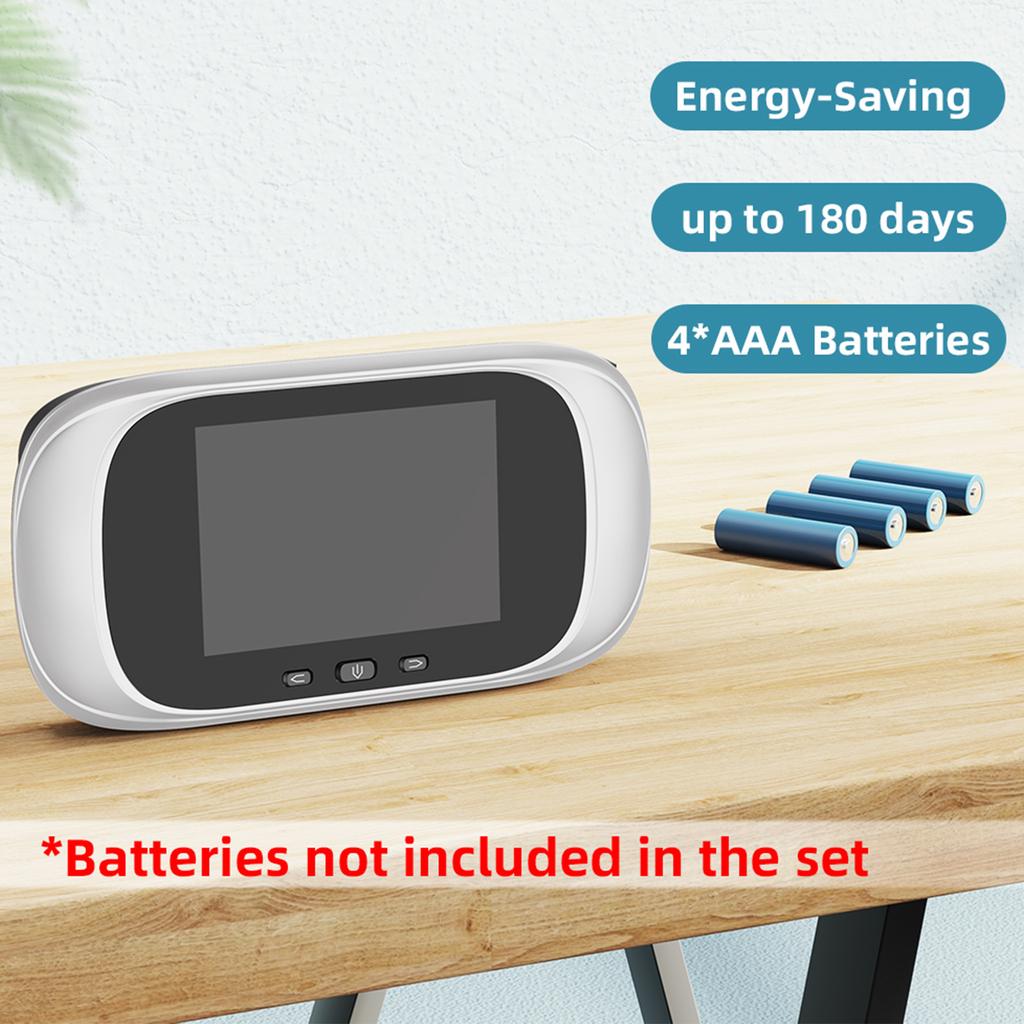 2,8-дюймовый цифровой дверной видеорегистратор, встроенный дверной звонок с ночным видением, электронный глазок и 2,8-дюймовый ЖК-экран AA