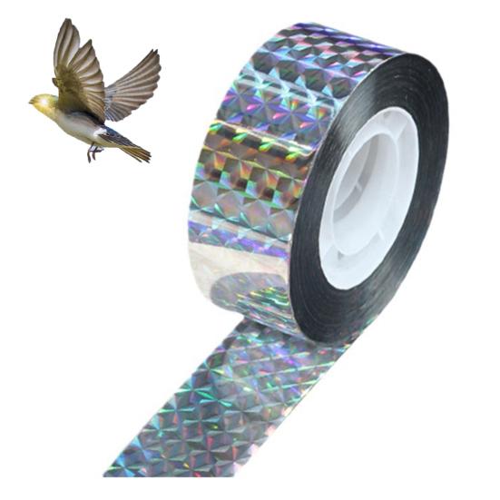 Bird Scare Tape Double Side Reflective Flash Ribbon 50m/80m Bird Repellent Tape Scare Birds Away for House Yard Garden Orchard Patio