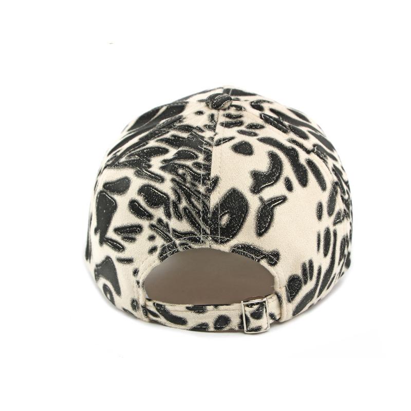Мужская Женская Осенняя Зимняя Бейсболка с Жестким Козырьком Защита от Солнца на Открытом Воздухе Кепка-Козырек Кепка с Леопардовым Принтом