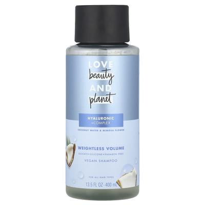 Веганский шампунь, Для всех типов волос, Кокосовая вода и цветок мимозы, 400 мл (13,5 жидких унций)