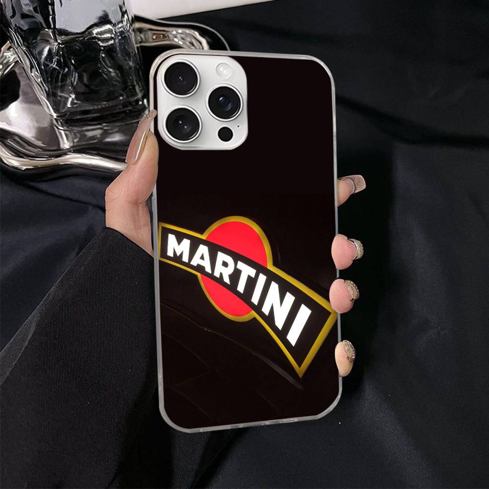Чехол для телефона M-Martini Racing с горизонтальной полосой для iPhone 17 16 15 14 13 12 11 Plus Pro Max Сатиновый Цветной Глянцевый Чехол