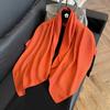 Color block silk scarf Korean version printing color matching scarf twill silk large square scarf 91x91cm shawl sunscreen travel headscarf