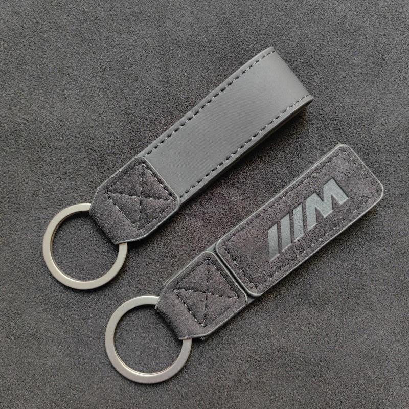 BAGC4 Car Sticker Suede Leather Metal Luxury Men Women Keyring Mobile Phone Accessories Car Keychain For BMW M GT X1 X2 X3 X4 X5 X6 X7