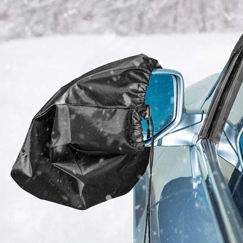 Oxford Cloth Car Side Mirror Snow Covers Waterproof Prevent Ice Frost Freezing Side Mirror Crotective Cover Anti-Theft