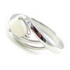 Silver Ring 'Goddess Opal' White Silver (rhodium) - 15x8 Mm
