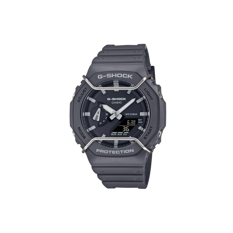 Casio Серия G-SHOCK с двойным ЖК/стрелочным дисплеем Восьмиугольная серия Дизайн с защитной планкой Водонепроницаемые и ударопрочные спортивные часы Кварцевые GA-2100PTS-8APR