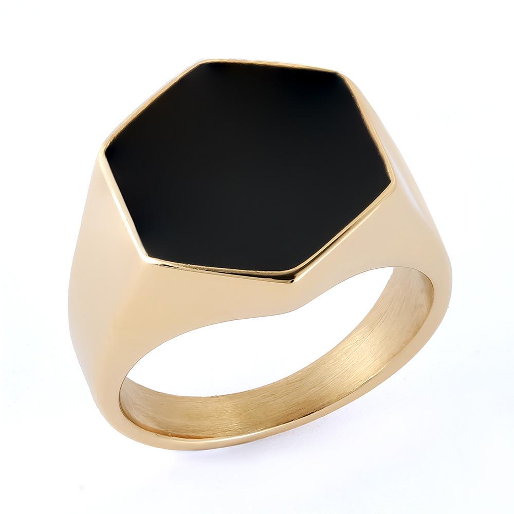 Персонализированное кольцо из нержавеющей стали с эпоксидным покрытием, квадратное, из титановой стали, марки Tide, весеннее