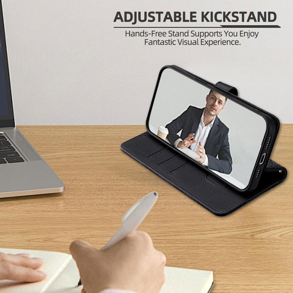 For Samsung Galaxy A17 5G Case Metal I-Buckle PU Leather Wallet Phone Cover