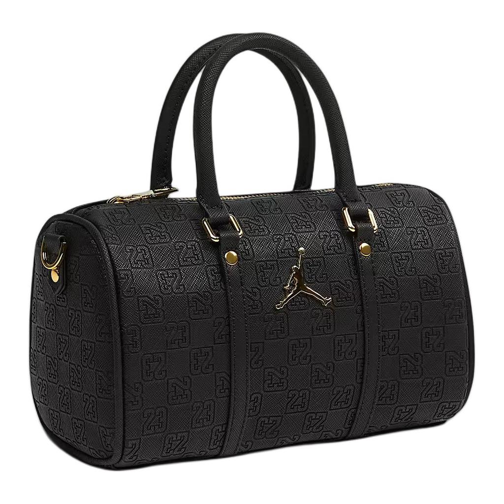 Jordan Monogram Embossed Pattern Fashion Design Crossbody Synthetic Leather Handbag Unisex handbags Black Gold IQ3204-010