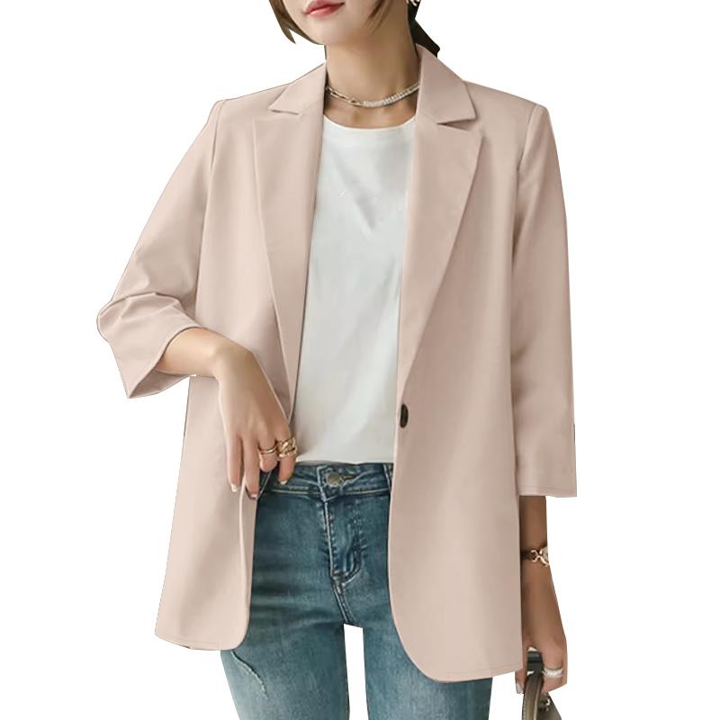 ZANZEA Женский повседневный кардиган с отложным воротником и рукавом 3/4