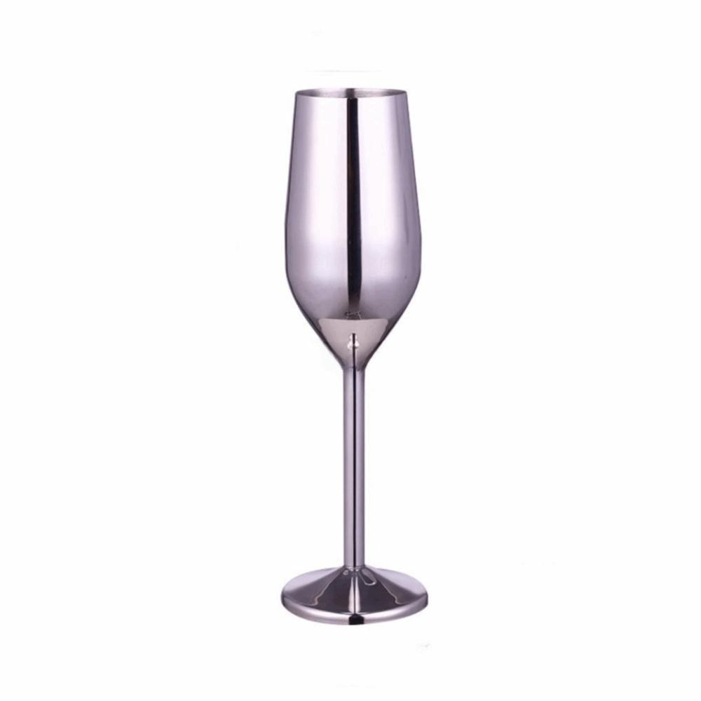 Unbreakable Metal Cocktail Glasses Creative Metal Goblet New Steel Champagne Flute  Wine Drinking