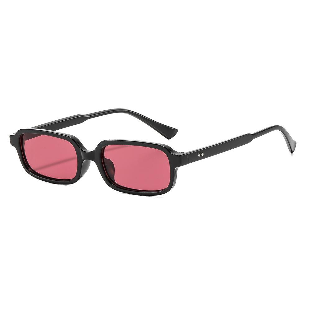 New International Station Hot Sale Small Box PC Glasses Metal Hinge Teeth Rivets Thin Leg Men's and Women's Sunglasses
