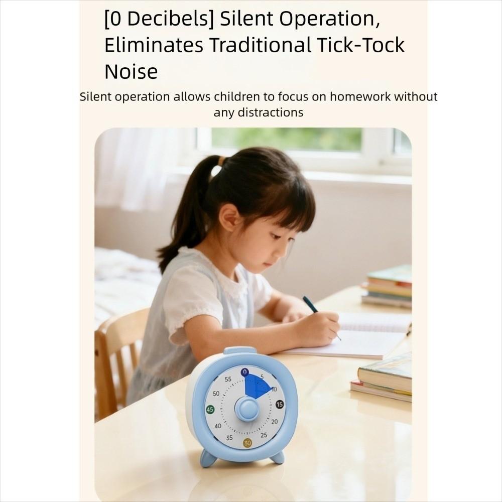 Round/Square Countdown Alarm Clock 60 Minutes Kitchen Timer Visual Timer  Kids Children Reminder
