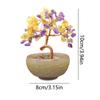 Керамическая основа Дерево из натуральных кристаллов Позитивная энергия Удача Фигурка Дерево богатства из драгоценных камней Дом