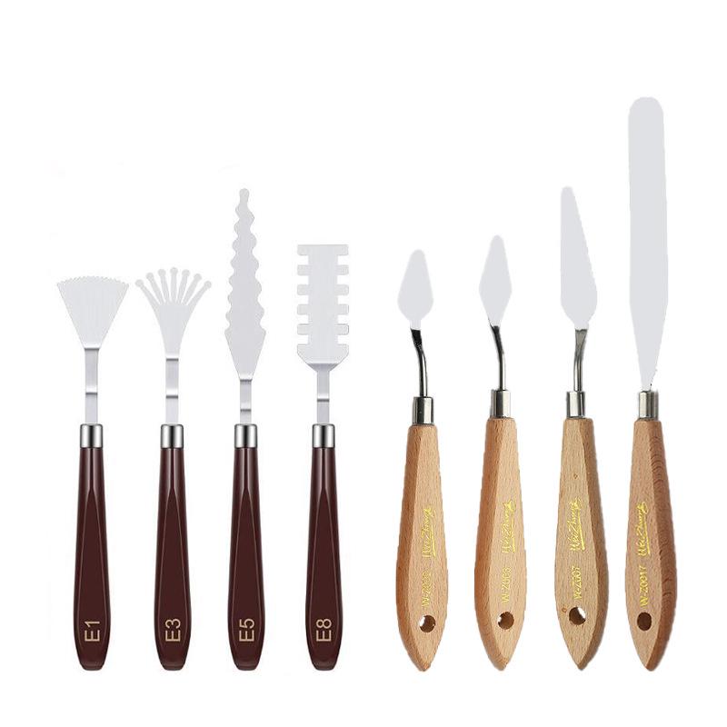 Oil Painting Palette and Spatula Set: Knife Set for Acrylic, Gouache, and Pigment