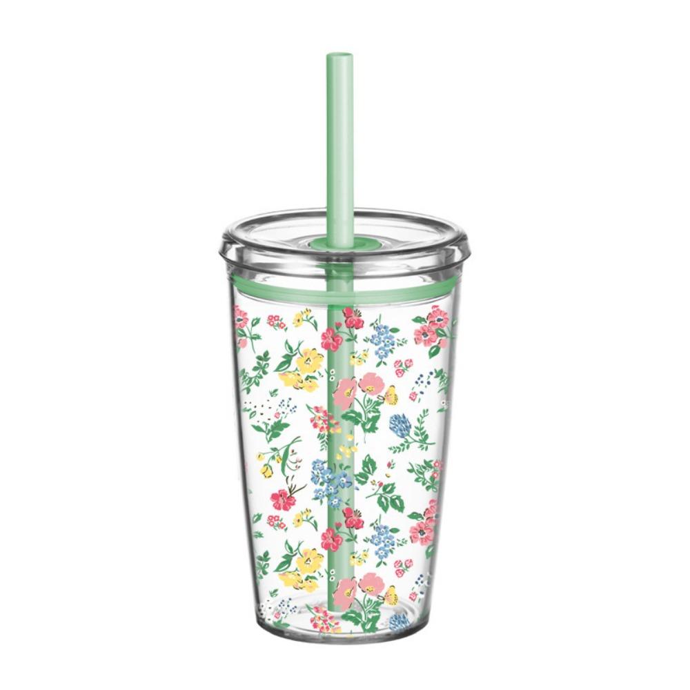 450ML Straw Cup Transparent Water Cup Cute Water Bottle Home Office