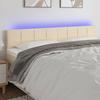VidaXL LED Headboard Bedroom Furniture Double Bed Accessory Head of Bed Frame Interior Cream 3121631