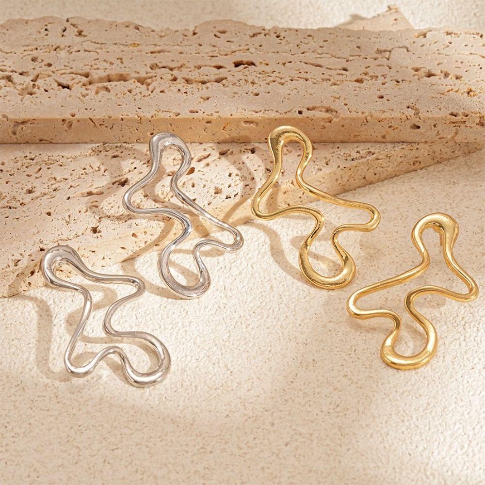 Полые геометрические серьги, нерегулярные полые серьги, панк-заявление, модные аксессуары