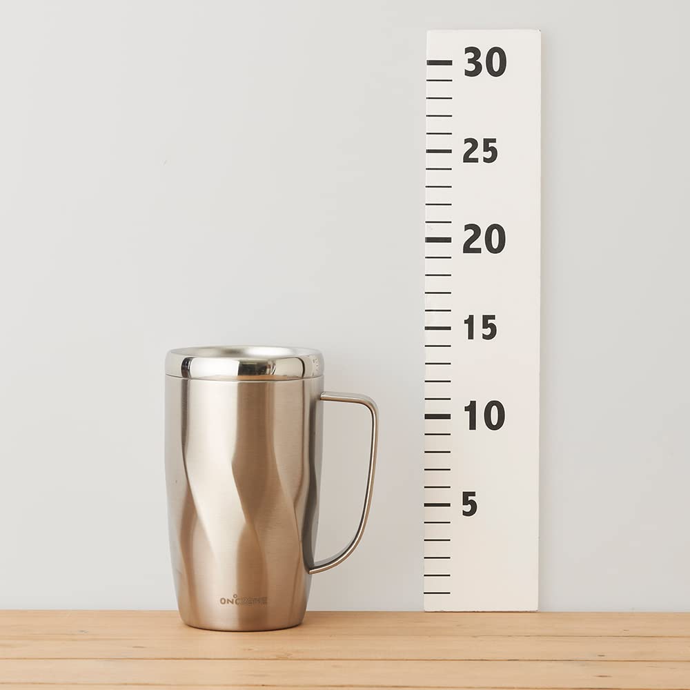 Doshisha Subzero Mug 450ml For Cold Storage Vacuum Cooling 3 Layer Structure Beer Mug Gold + ON℃ZONE