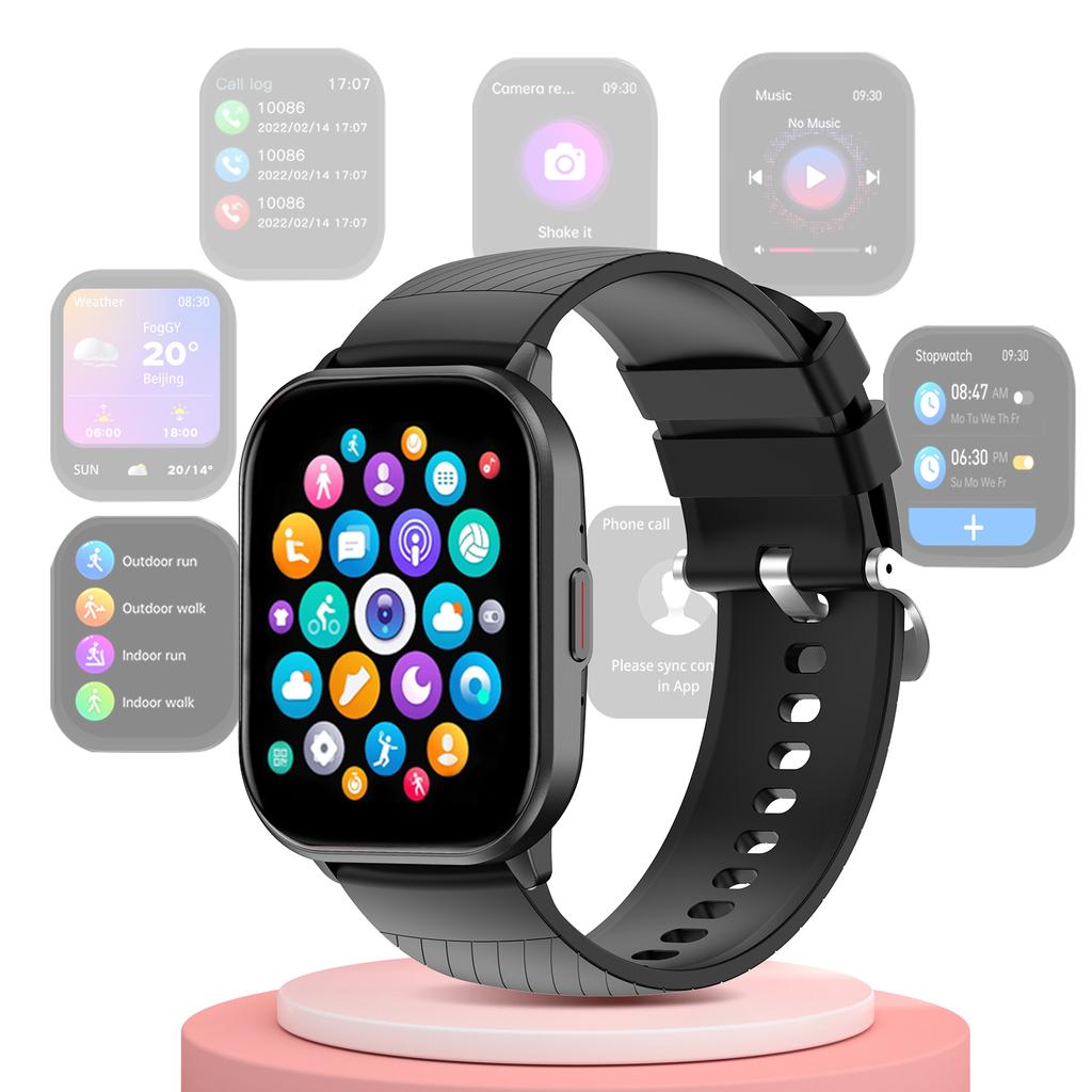 Умные часы с Bluetooth-вызовом, спортивные трековые часы с камерой контроля сердечного ритма, для Android IOS