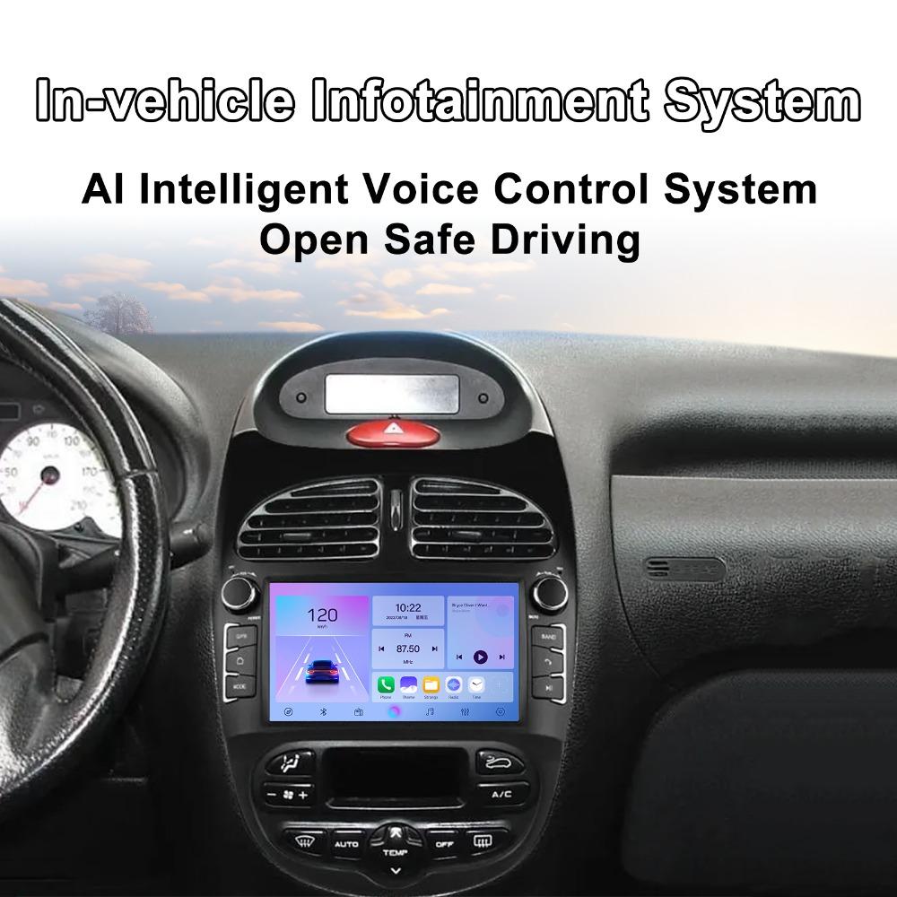 Автомобильное радио Android для Peugeot 206 206CC 206SW 2000-2008 7-дюймовый мультимедийный проигрыватель Carplay 2Din стерео Автомагнитола Навигация GPS