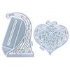 Hollow Heart Silicone Mould Hangings Resin Ornament Casting Molds Handmade Desktop Decorations Crafts for Valentines Day