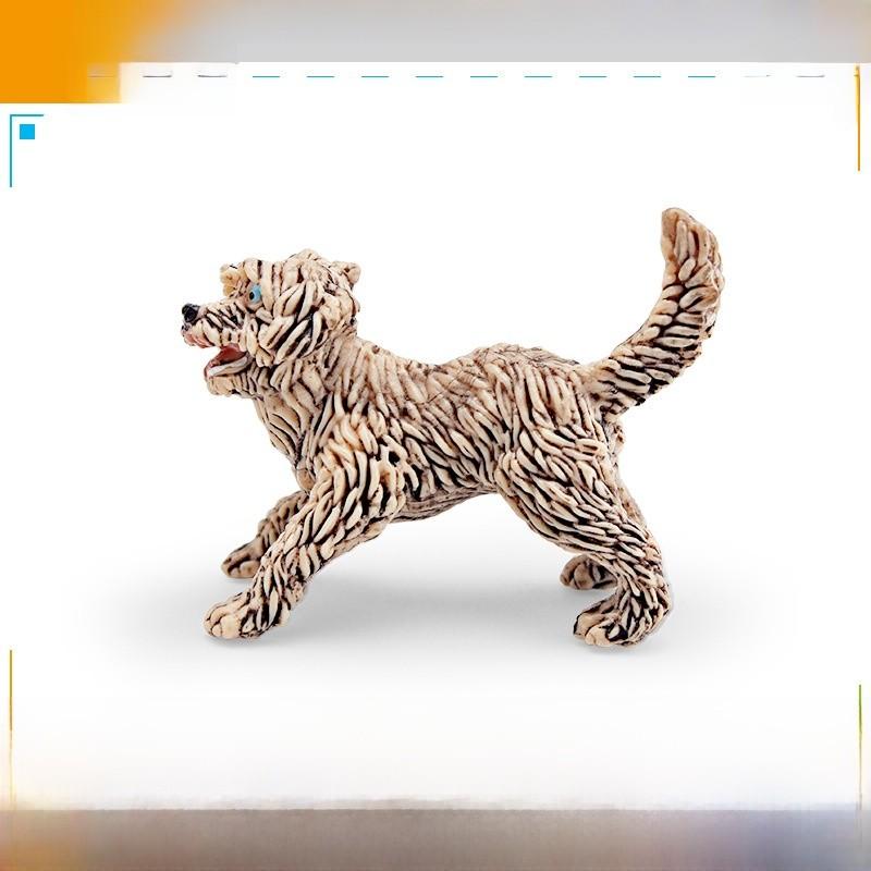 Фигурка Золотистого ретривера из ПВХ для детей, декоративная миниатюра животного, подарок