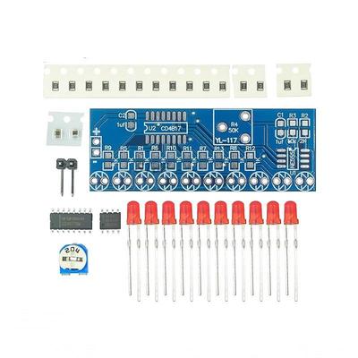Комплекты умной электроники NE555 + CD4017 Световой поток воды Светодиодный модуль DIY Kit
