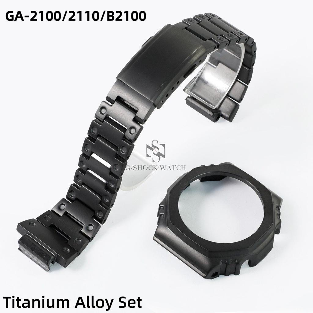 Ультралегкий титановый сплав корпус+ремешок комплект Для Casio GA2100 GA2110 DW5600/5610 GA-2100 DW-5600 GA-B2100 Металлический безель ремешок для часов