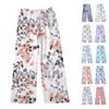 Женские пижамные штаны с цветочным принтом, мягкие, удобные, женские повседневные домашние штаны, зимние