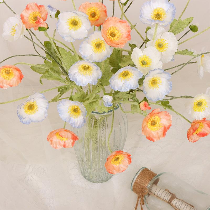Feel Decorative Flower Домашнее свадебное украшение Искусственный цветок Искусственный цветок Искусственный цветок Мак