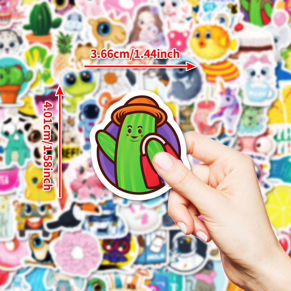 100 Small Size 4cm Cute Ins Graffiti Stickers Decorative Stickers