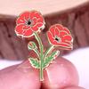 Растение Цветок Эмаль Памятный День Брошь Значок на Лацкан для Рюкзака Украшение Одежды