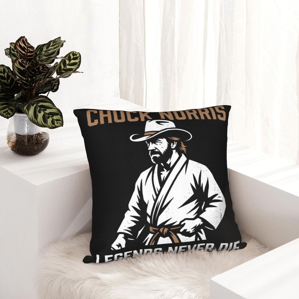 Decorative Pillowcase Rip Chuck Norris Never Dies Stuff Bed Pillow Case Cover Square Style Multiple Sizes