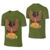 Scarlet Flower Delicate Reversible Tshirt Lazy Vibe Antistatic Short Sleeve