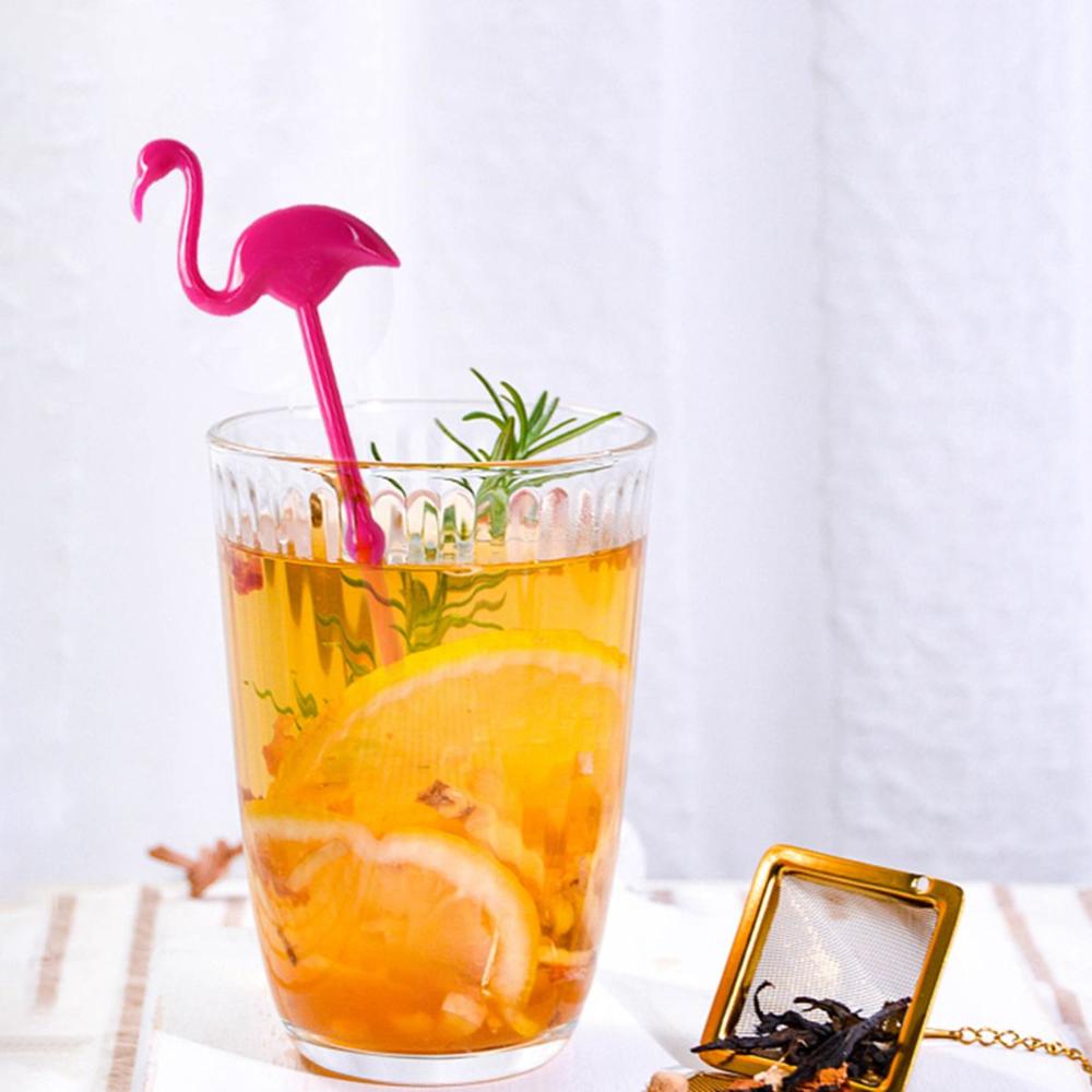 Flamingo Cactus Hawaiian Tropical Cocktail Tool Mixing Sticks Coffee Stirrer Swizzle Sticks